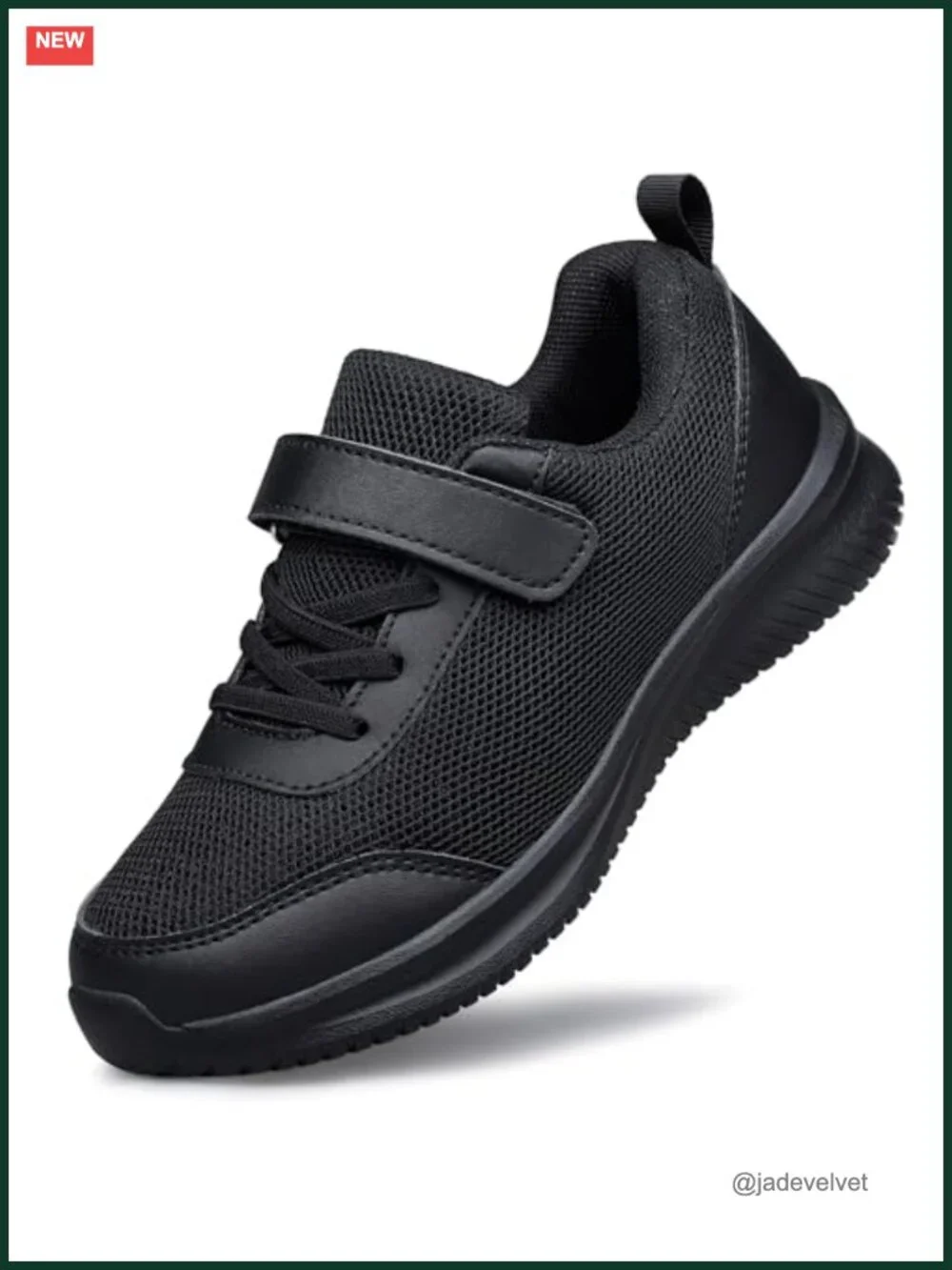 Lightweight Breathable Athletic Sneakers with Hook & Loop Closure